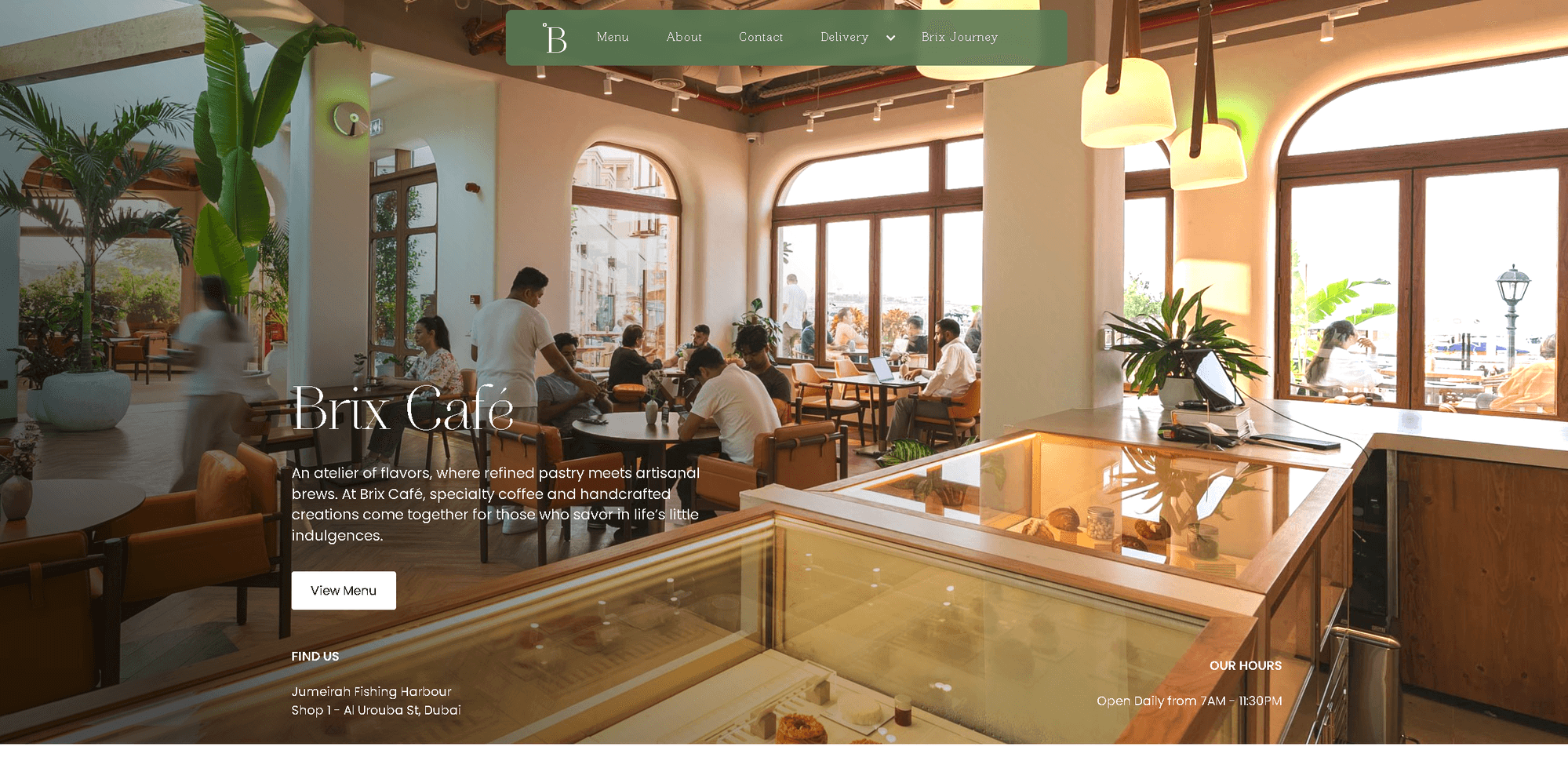 Brix Café website screenshot