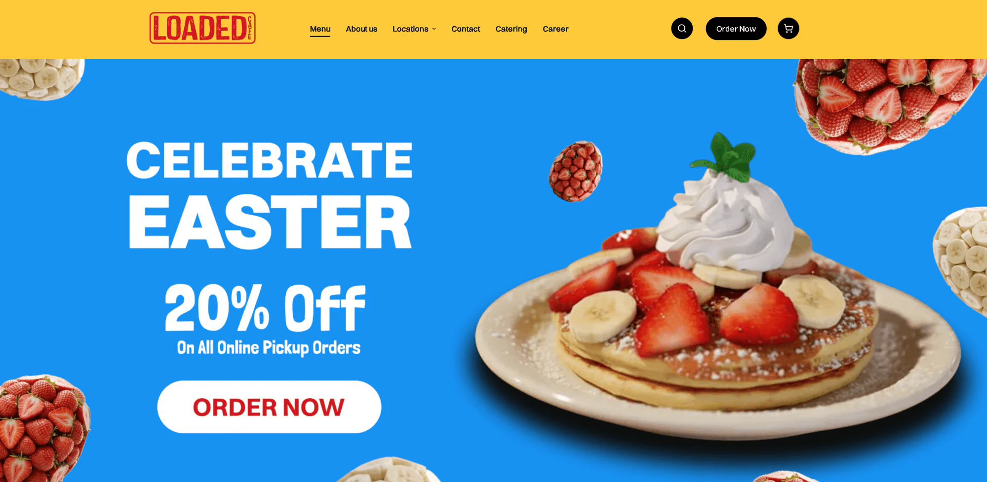 Loaded Cafe website screenshot