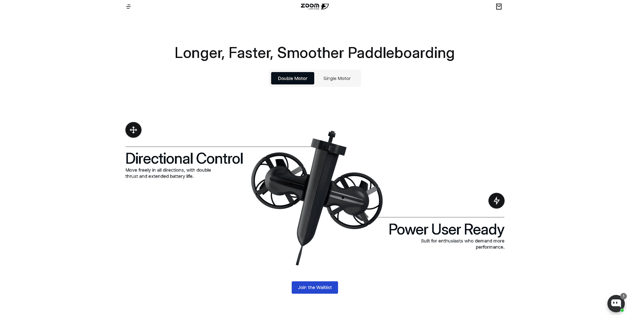 Zoom Fins website screenshot